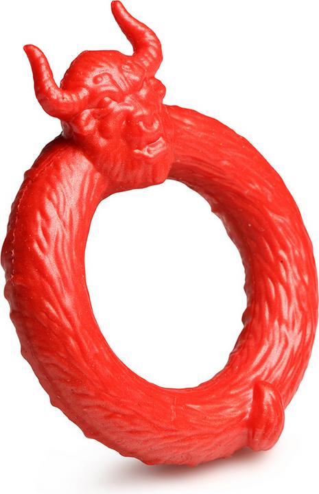 Frisky Beast Mode - Silicone Cock Ring - Red (2.30 cm)