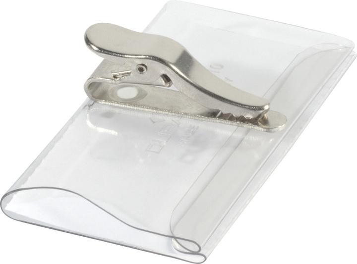 Actual product image Durable Hard foil name tags with crocodile clip