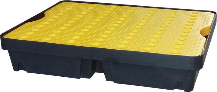 Produktbild Brady SPTY-40-YL-BK, Polyethylen, Auffangwanne, Schwarze Wanne, Gelbe Auflage, 600 x 155 x 800 mm