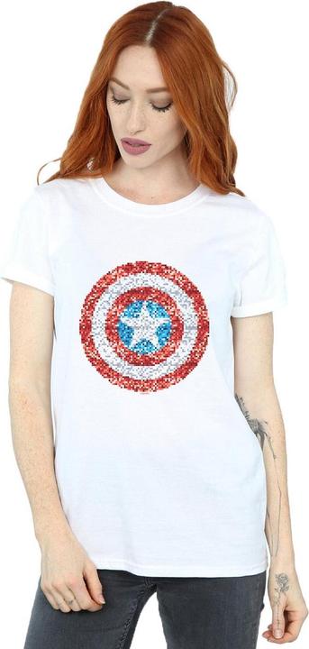 Produktbild Captain America Pixelated Shield TShirt (XXL)