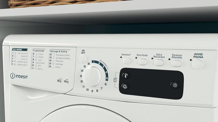 Produktbild Indesit BDE 861483X WK IT N Waschtrockner Freistehend Frontlader Weiss D (EU-Stecker)