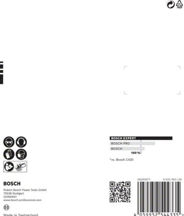 Productafbeelding Bosch Professional Zubehör Expert C470 Schuurpapier meergats voor excentrische schuurmachine, 125 mm, G 100, 5 st. (100)