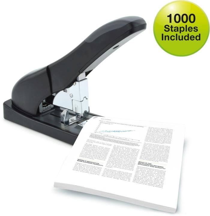 Produktbild Rapesco 1550 ECO HD-140 Hochleistungs Heftgerät & 1.000 Stück Typ 923/12mm Heftklammern, Schwarz (140.14 Blätter)