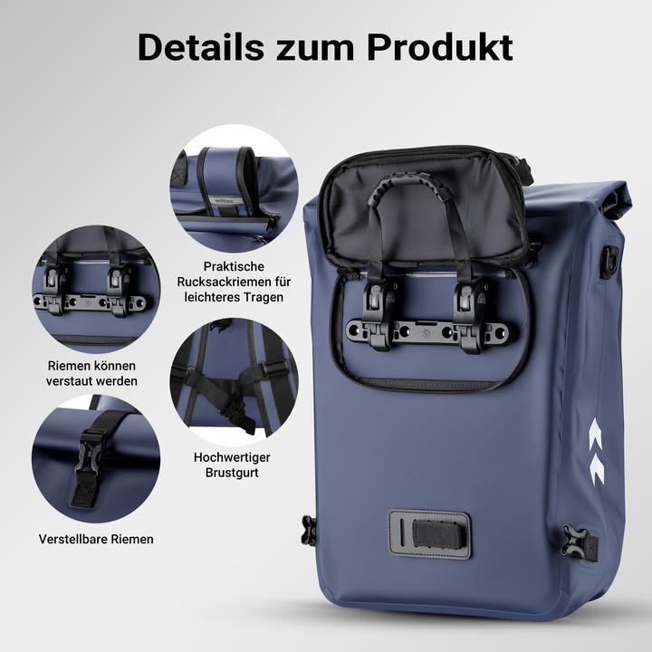 Immagine prodotto Wiltec Gepäckträgertasche (25 l, Borsa portapacchi)