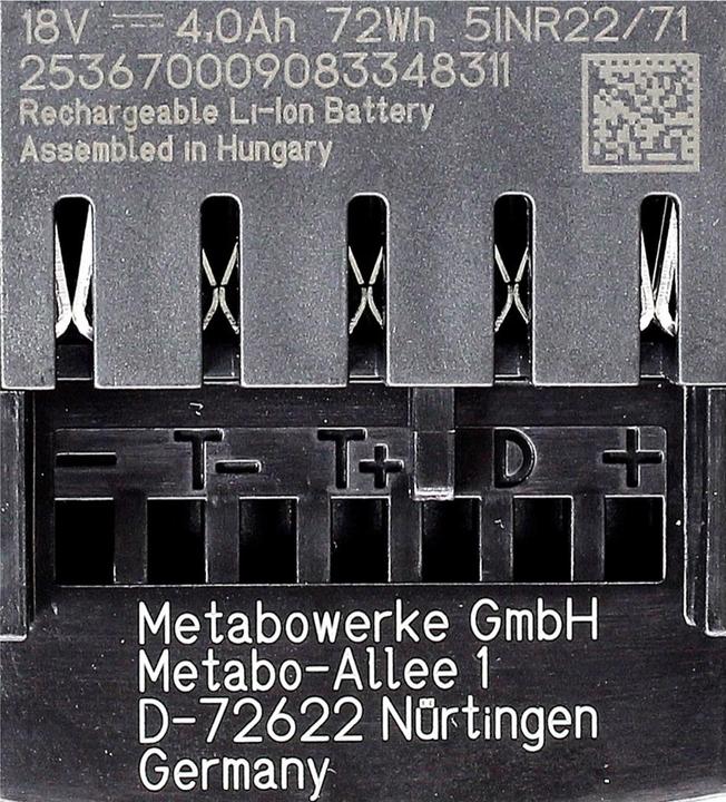 Actual product image Metabo Basic set 3 X LIHD 4.0 AH (18 V)