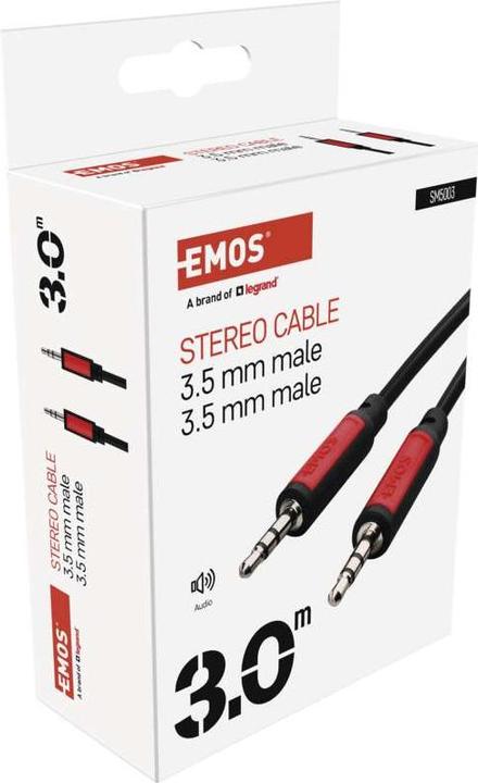 Produktbild Emos Klinkenkabel 3,5mm stereo, Stecker - 3,5mm Stecker, 3m (3 m)