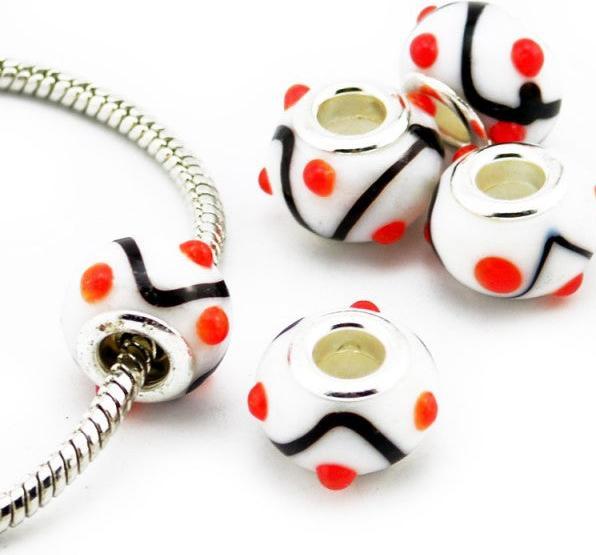 Image du produit Hermex Verre Bead argenté 925 - Blanc argenté (Verre, Alliage d'argent)