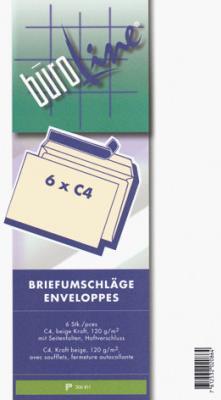 Produktbild BüroLine Briefcouvert - Seitenfalten (C4, 6 x)