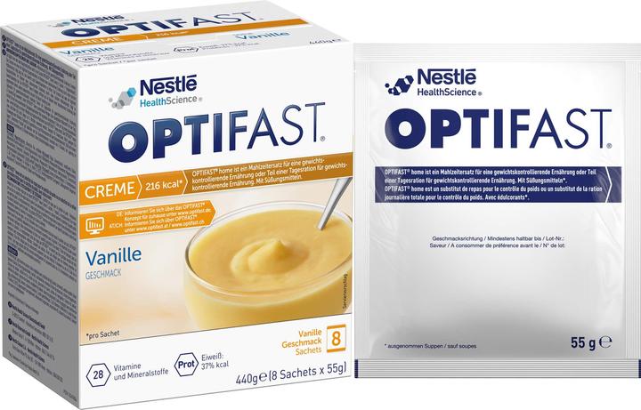 Produktbild Optifast Creme Vanille (Vanille, 8 Stk., 55 g)