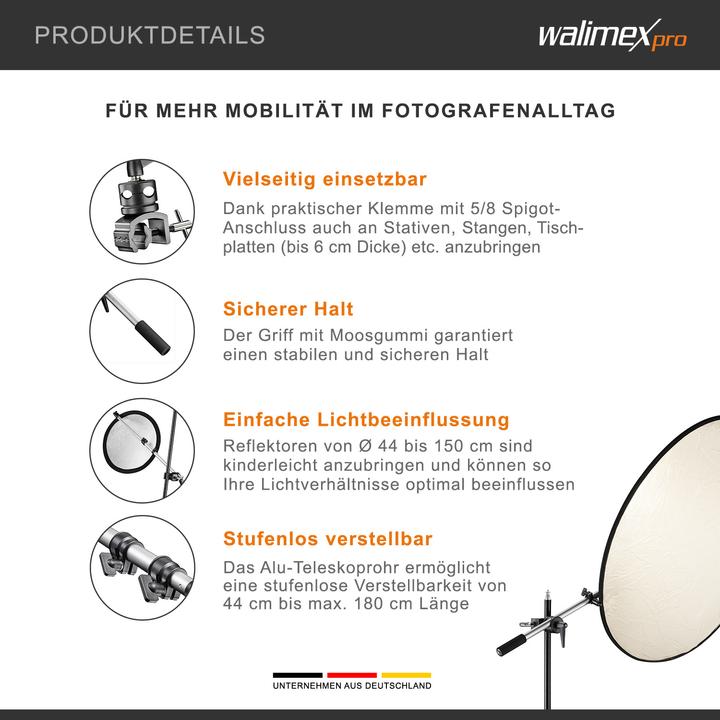 Image du produit Walimex Porte-réflecteur avec pince (À monter)