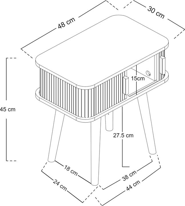 Actual product image En.Casa Nordkapp (48 x 30 x 45 cm)