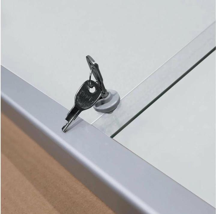 Actual product image Franken Showcase PRO SK6115 sliding door for 15x DIN A4 aluminum