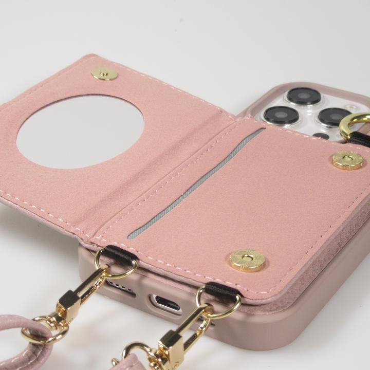 Actual product image PhoneLook Hülle Gepolstertes Leder mit Spiegel und Kartenfach grosse abnehmbare Riemen (Apple iPhone 15 Pro Max)