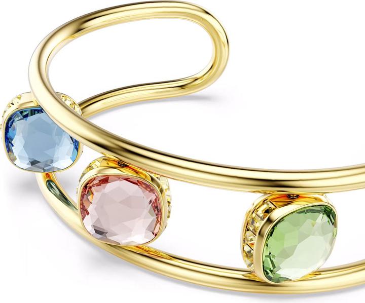 Immagine prodotto Swarovski Chroma Armreif Kissenschliff Grün Gold (16.50 cm, Metallo Swarovski)