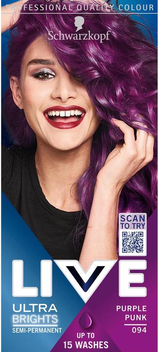 Actual product image Schwarzkopf Live Ultra Brights (94 Purple Punk)