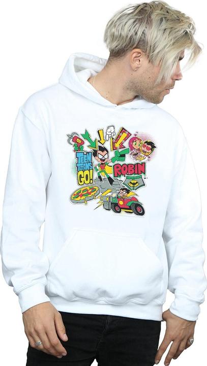 Image du produit - Sweat à capuche TEEN TITANS GO ROBIN MONTAGE - Homme (5XL)
