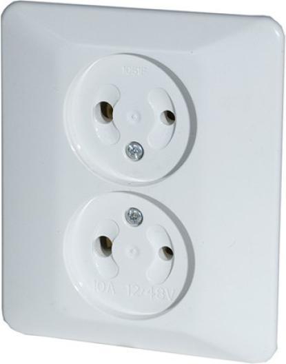 Actual product image Maurelma DC double flush-mounted socket 12-48V 10A