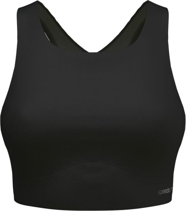 Speedo Solid Highneck Top with Mesh