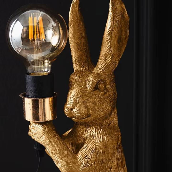 Immagine prodotto Hermex Hasenlampe Nachttischlampe Tiermotiv-Beleuchtung Hasen-Dekoleuchte (E27)