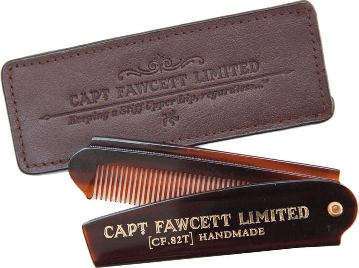 Image du produit Captain Fawcett Capt. Fawcett Tools - Pince à barbe de poche pliable avec étui en cuir