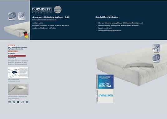 Actual product image Dormisette Mattress topper Premium (90 x 200 cm)