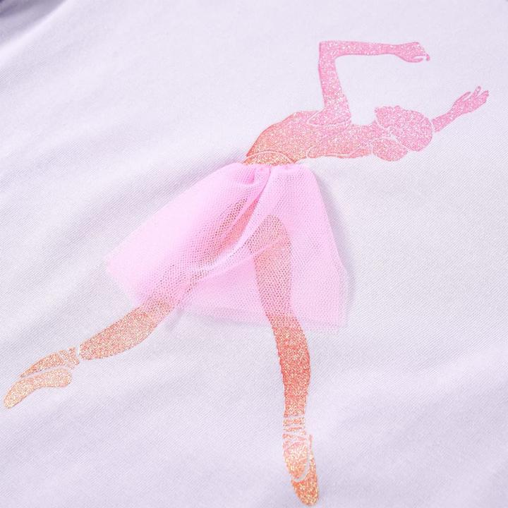 Image du produit VidaXL T-shirt manches longues enfant violet clair 140,Matière : 95% coton. 5 (140)