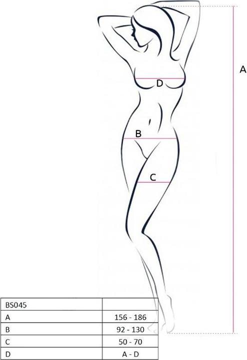 Actual product image Passion Woman Bs045 Bodystocking White One Size (One size)