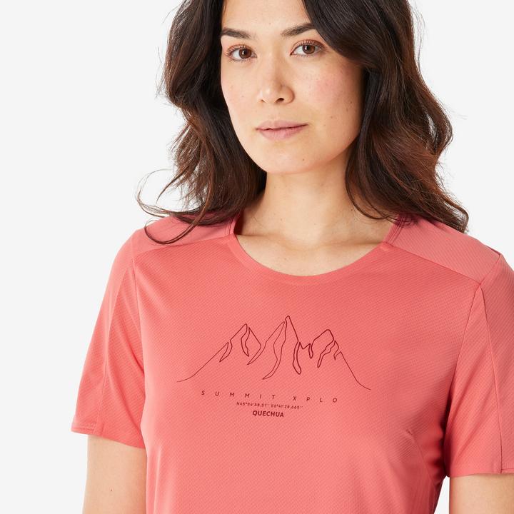 Immagine prodotto Quechua Women’s Short-Sleeved Hiking T-Shirt - MH500 - Red (XXL)