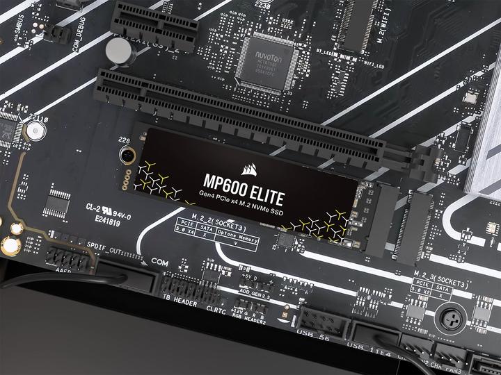 Image du produit Corsair MP600 ELITE 4TB NVMe PCIe M.2 SSD (sans heatsink) (4000 Go, M.2 2280)