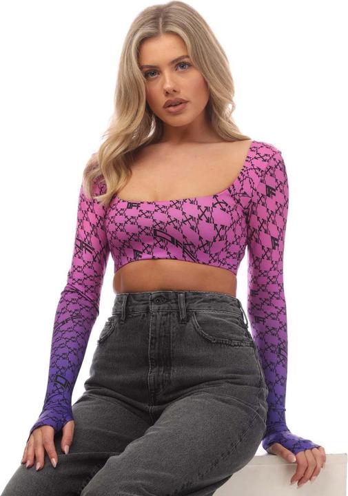 Actual product image Off Womens/Ladies Monogram Long-Sleeved Crop Top (36 D)