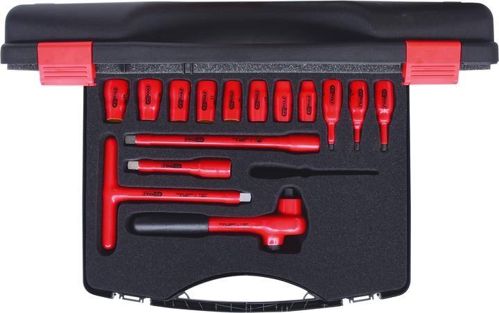 Image du produit KS Tools Jeu de douilles 1/2 pouce avec outils isolés, 15 pces (1/2")