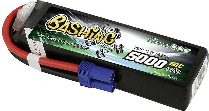 Actual product image Gens Ace LiPo 5000 mAh 11.1 V 60 C (11.10 V, 5000 mAh)
