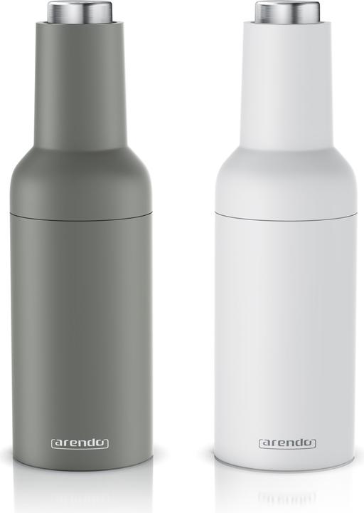 Produktbild Arendo Salz- & Pfeffermühle Elektrisch 2er Set, Gewürzmühlen, Edelstahl, einstellbar, Batteriebetrieben (Pfeffer, Kräuter, Salz)