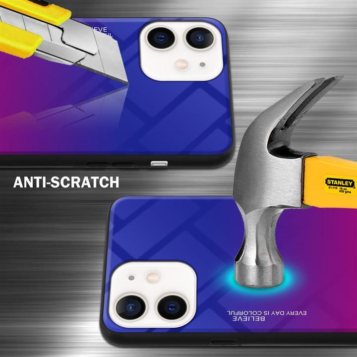 Actual product image Cadorabo TPU 2 colors glass cover (Apple iPhone 12 mini)