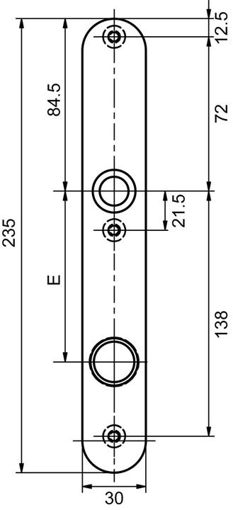 Produktbild Glutz Innentürschilder easyfix 5345-30 extra schmal (Türschildgarnitur)