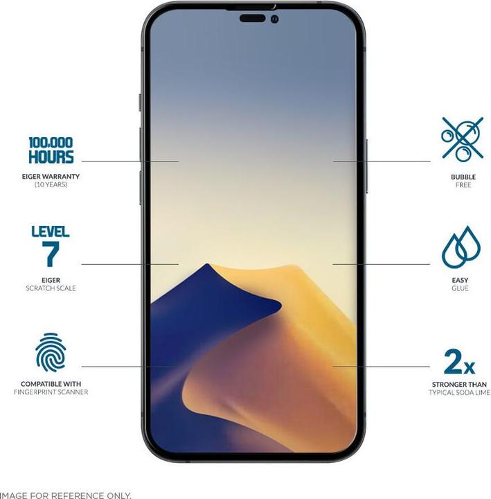 Actual product image Eiger Clear Edge (1 Piece, Apple iPhone 14 Pro)