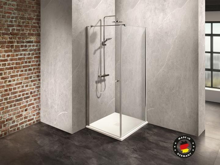 Dusbad Shower cubicle/shower enclosure Vital 2 hinged door left + shower screen right (combination) (75 cm, 75 cm)