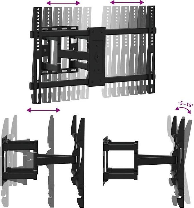 Image du produit VidaXL Support mural pour téléviseur (Plafond, 80", 40 kg)