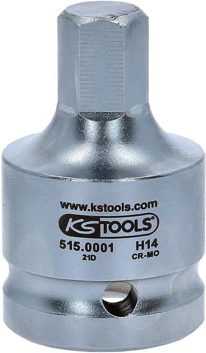 Immagine prodotto KS Tools presa esagonale da 3/4" per bit di potenza (14 mm)