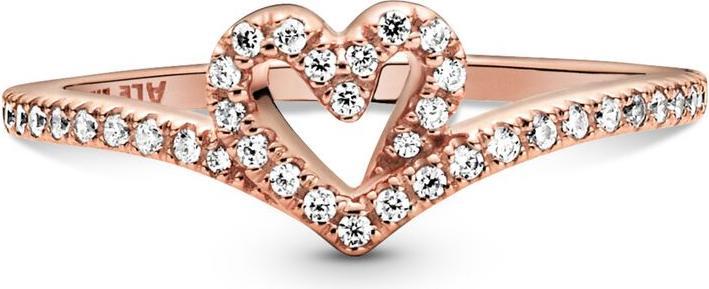 Actual product image Pandora Rose Heart and Wishbone Ring (52)