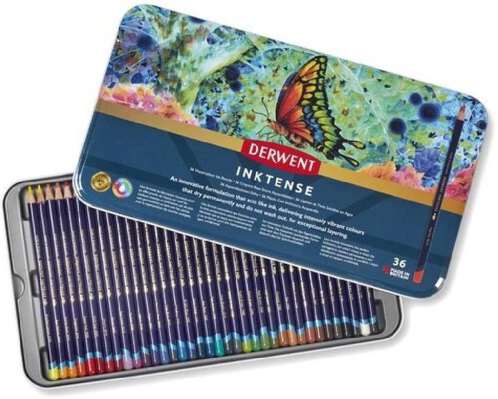 Actual product image Derwent Inktense permanent watercolour pencils (Multicoloured, Multicolor, multicolour, 36 x)