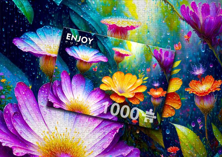 Immagine prodotto Enjoy Puzzle Puzzle 1000 pezzi - Flowers in the Rain (1000 pezzi)