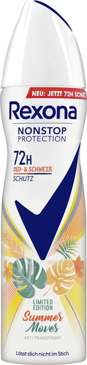 Actual product image Rexona Nonstop Protection Deodorant Spray Anti-Perspirant Summer Moves Limited Edition 150 ml (Spray, 150 ml)