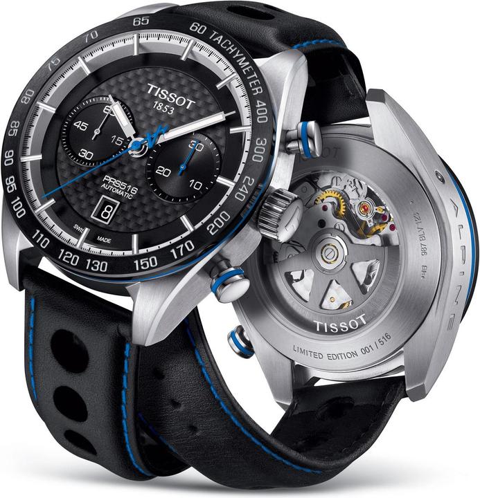 Actual product image Tissot PRS 516 Automatic Chronograph Alpine 2018 (Analogue wristwatch, Chronograph, 45 mm)