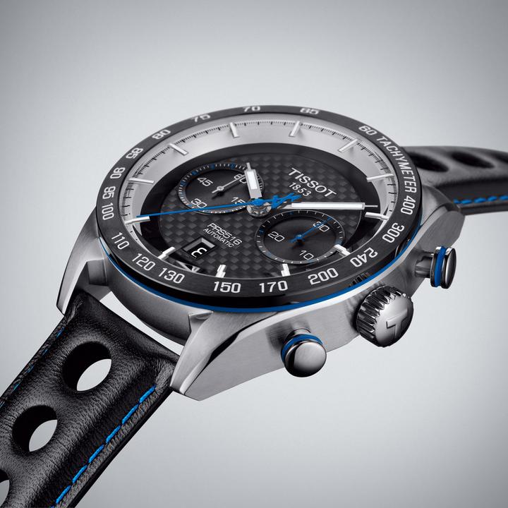 Actual product image Tissot PRS 516 Automatic Chronograph Alpine 2018 (Analogue wristwatch, Chronograph, 45 mm)