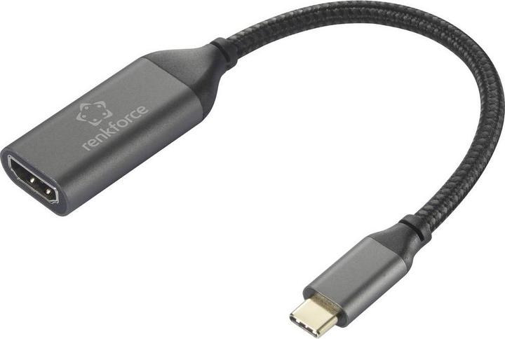 Produktbild Renkforce HDMI – USB C Adapterkabel (0.15 m, HDMI, USB Typ C)