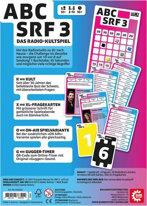 Produktbild Game Factory ABC SRF 3 - Das Radio-Kultspiel (Deutsch)
