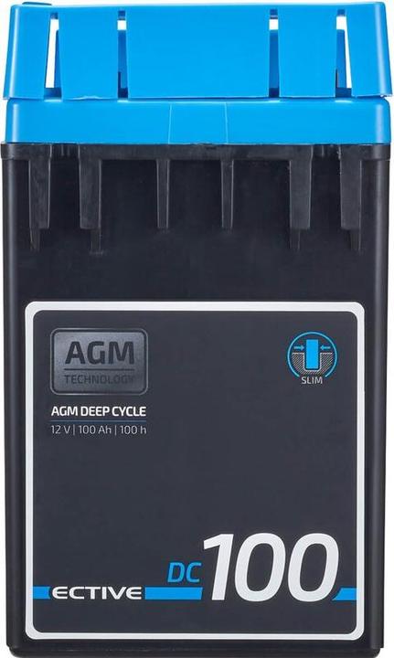 Produktbild Ective AGM Batterie 100Ah 12V Deep Cycle Slim Front Terminal Versorgungs Akku Versorgungsbatterie (12 V, 100 Ah)