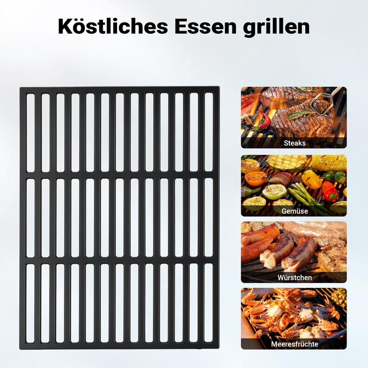 Image du produit Wiltec Gusseisen Grillrost 30x44,5cm Grillgitter Holzkohlegrill Gasgrill BBQ