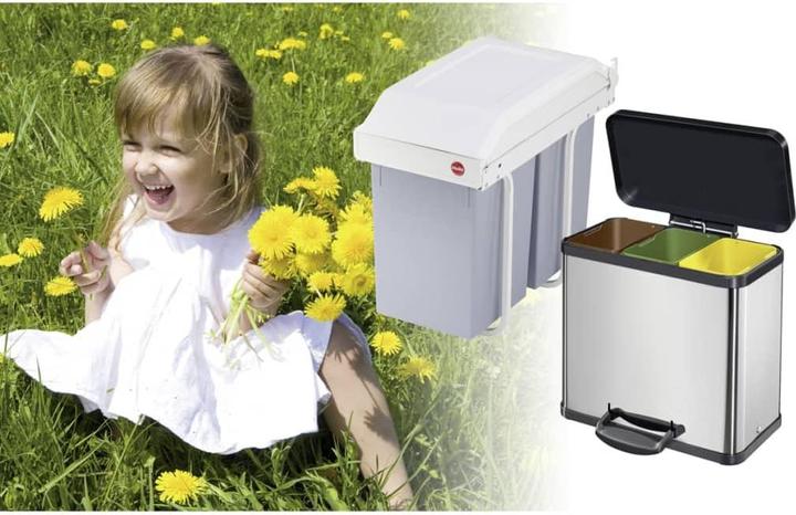 Image du produit Hailo Multi-Box duo L, poubelle encastrable, 2x14 ltr (30 l)